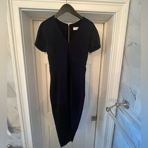 Victoria Beckham Navy Dress With Black Accent Size 4